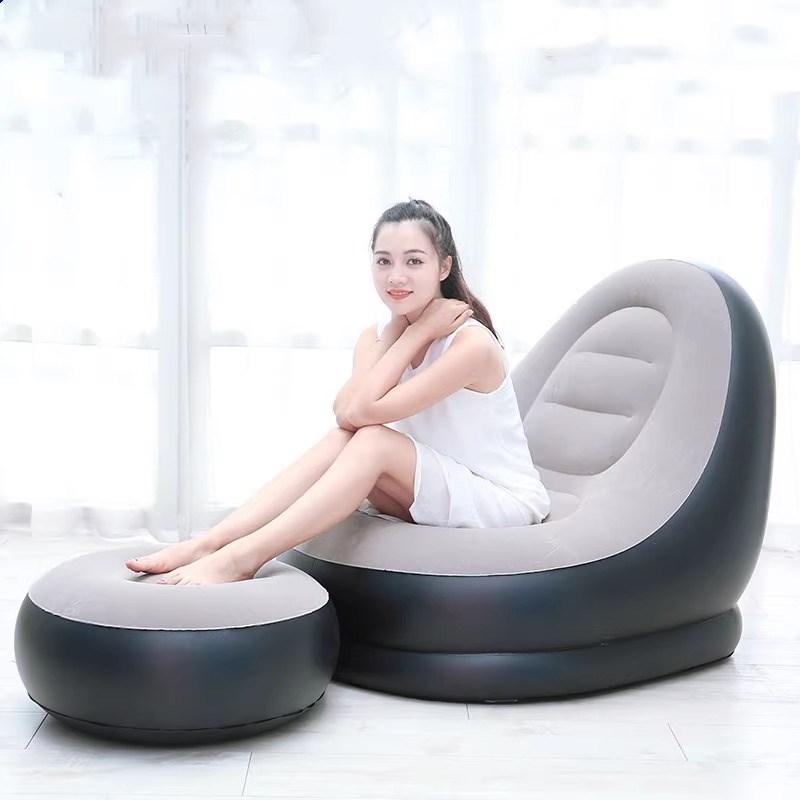 充气沙发家用懒人沙发可躺可睡折叠户外野营便携式单人空气沙发椅
