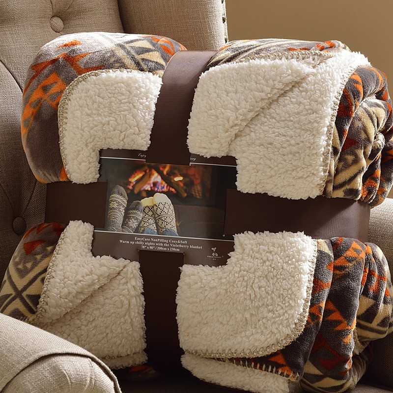 加厚双层仿羊羔绒毛毯盖毯冬季珊瑚绒毛毯加厚法兰绒毯子单人双人