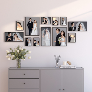 照片墙装饰创意相框挂墙免打孔打印相片上客厅相册墙级感