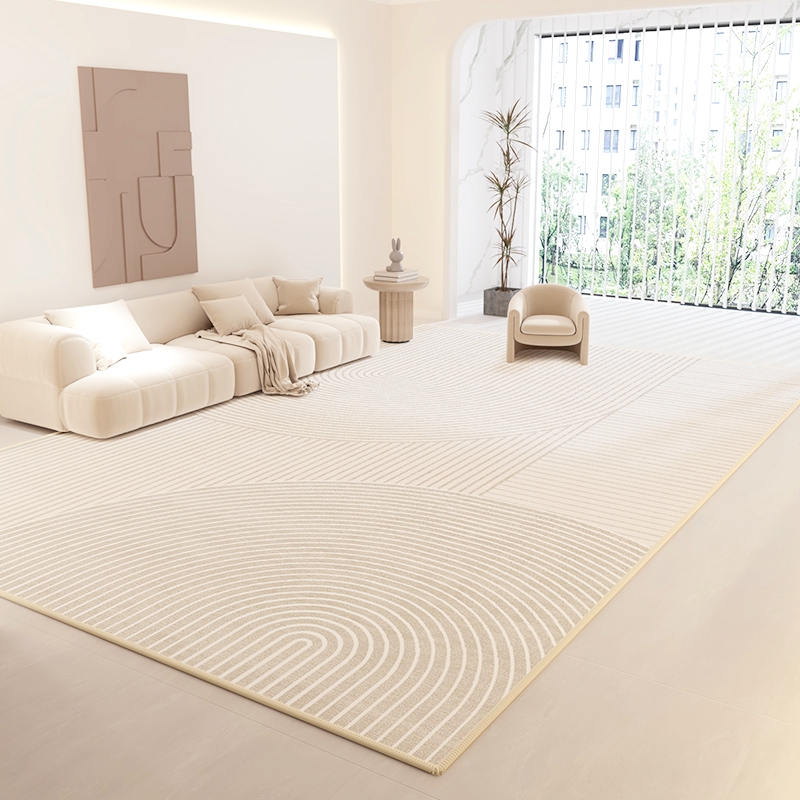 安纳西奶油风地毯客厅沙发茶几地垫防水防污免洗凤梨纹卧室牀边毯