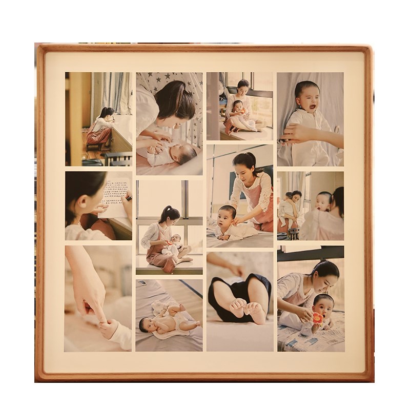 实木照片墙家庭记实相框全家福大相框挂墙婚纱照相框洗照片