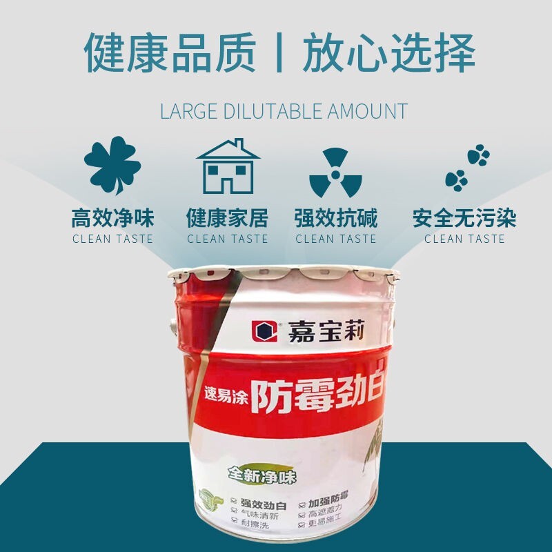 嘉宝莉速易涂劲白内墙漆净味环保水性乳胶漆 哑光