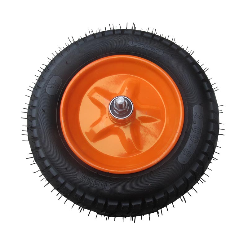 300-8充气轮14寸脚老虎车轮胎手推车车轮家用推车轮独车轮子