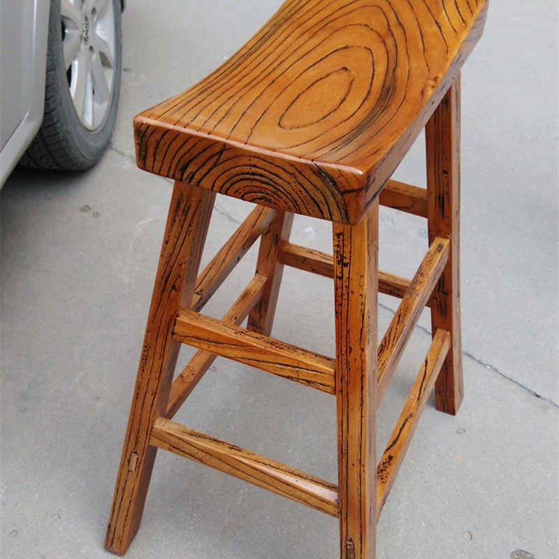 批量独板老榆木马鞍凳实木条凳榫卯仿古怀旧凹面凳餐桌椅吧凳