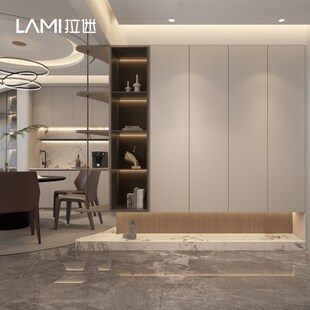 拉迷客厅电视柜定制背景墙满墙柜全屋定制玄关柜餐边柜一体