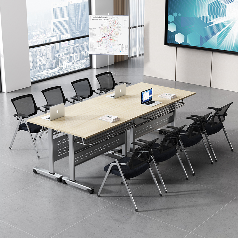 折叠会议桌条形桌长条桌人课桌椅学生培训桌拼接桌