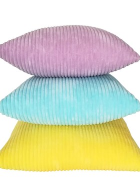 灯绒靠垫抱枕靠枕子含毛绒糖果色汽车沙发桔色橙色纯色