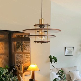 vitra中古风实木PH5飞碟餐厅吊灯胡桃木复古吧台餐桌民宿茶室灯具