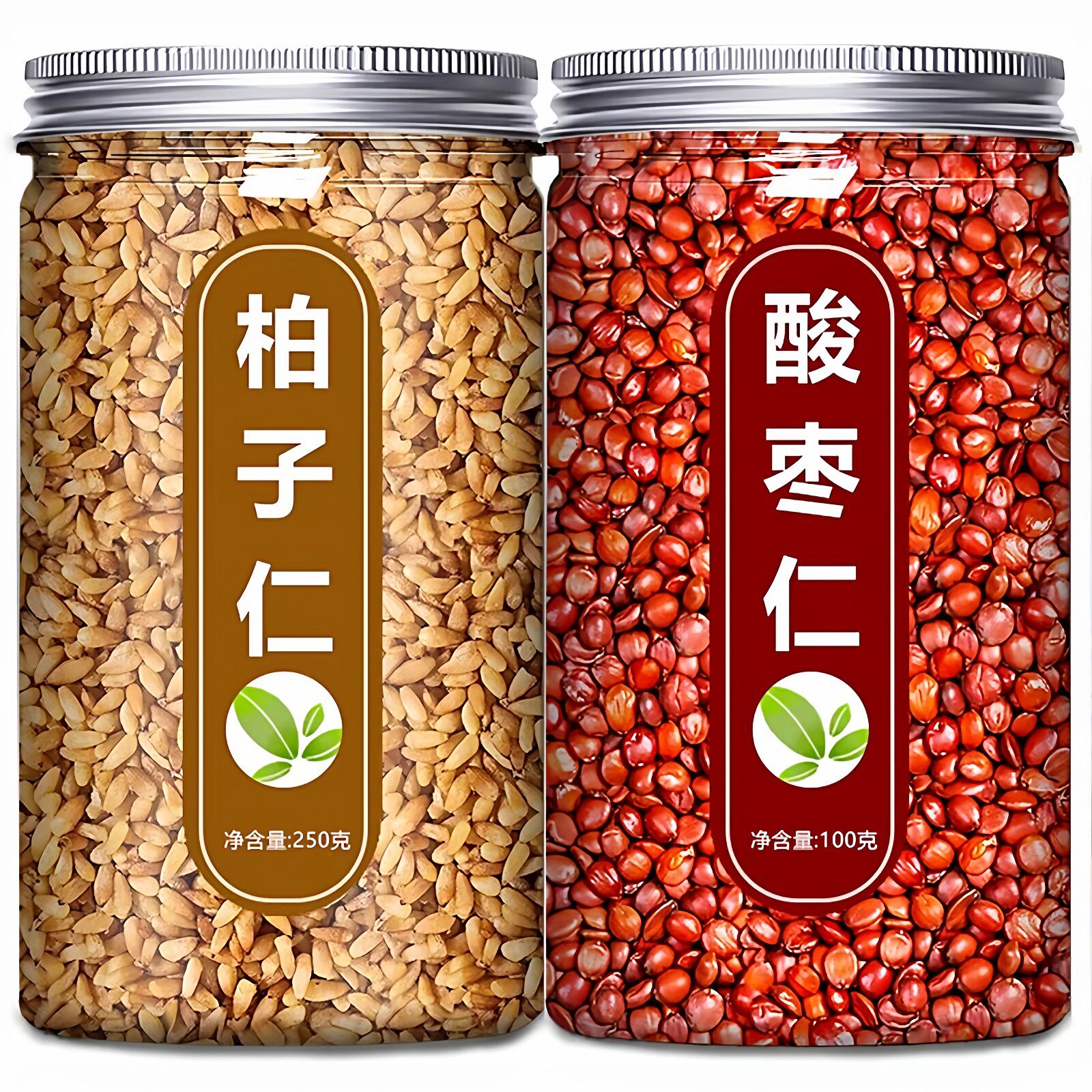 柏子仁酸枣仁中药材组合睡眠茶安神汤正宗野生正品官方旗舰店粉炒