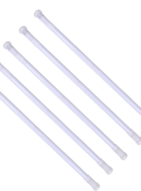 白色伸缩杆免打孔浴帘杆窗帘杆晾衣杆衣柜挂衣杆浴室撑杆防水帘杆