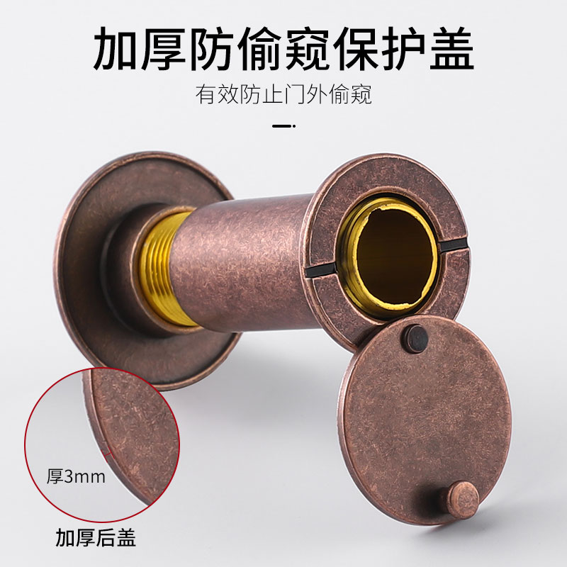 猫眼门镜防撬老式监控防盗门广角通用高清家用摄像头普通门铃堵孔