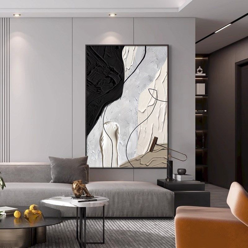 致简抽象客厅装饰画现代玄关挂画落地画肌理画沙发背景墙壁画,家居饰品,现代装饰画,淘宝优惠券,粉丝福利购,淘宝优惠卷