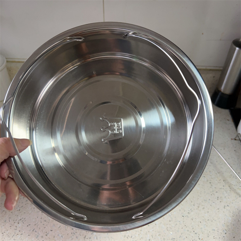 带提手蒸笼提手蒸笼蒸格电饭锅无孔蒸盆电饭锅蒸架不锈钢蒸盆