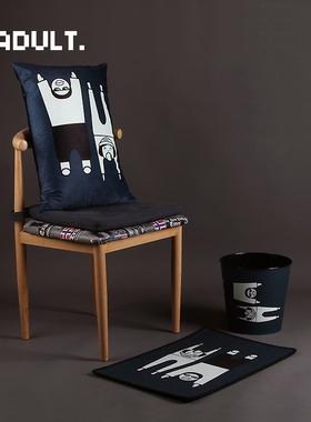 dult卡通毛绒靠枕沙发办公室卧室床上睡觉靠背靠垫方枕长条抱枕