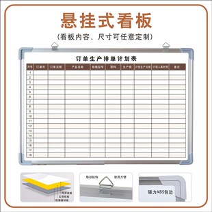 订单产品生产计划表看板公司企业工厂生产进度计划管理表 库工作