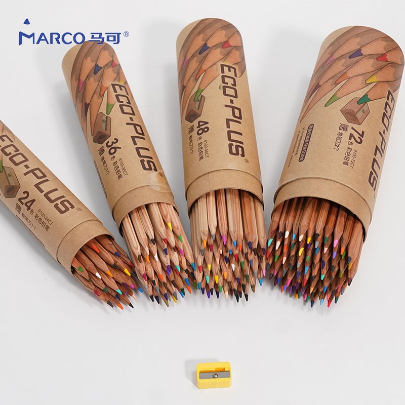 马可Marco水溶性彩色铅笔油性素描手绘24/48色72色水溶款马克彩铅