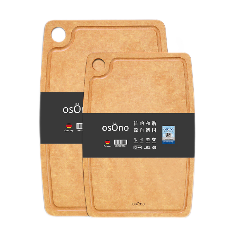 德国OSONO菜板防霉抗菌家用砧板辅食水果切菜板实木和面双面案板