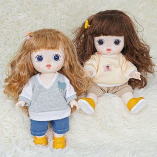 仿真陪睡玩偶儿童过家家小女孩爱公超萌洋娃娃换装公仔