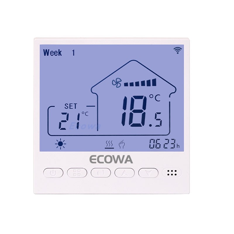中央空调/地暖二合一涂鸦智能控制面板智能家居温控器温控开关