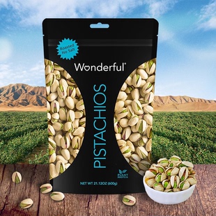 【当季大颗粒，不含食用盐】Wonderful万多福进口无盐开心果600克