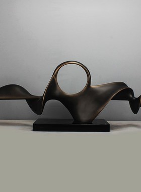 雕塑大摆件抽象艺术品高档轻奢软装饰品玻璃钢家居售楼处客厅创意