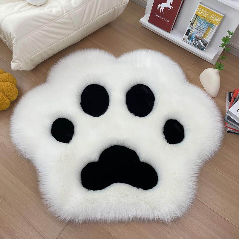 ins可爱猫爪地毯小脚印儿童房间床边装饰毛毛垫网红卡通茶几地垫,居家布艺,床边毯,淘宝优惠券,粉丝福利购,淘宝优惠卷