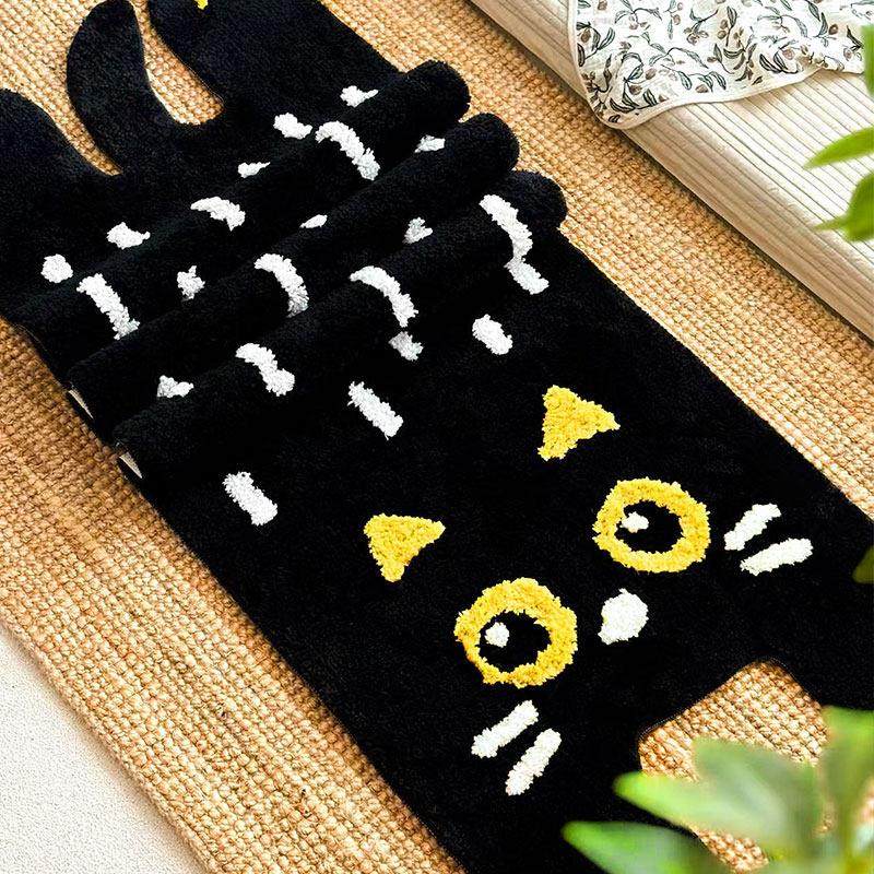 原创设计趴趴猫地毯植绒客厅地毯可爱ins风卧室床边毯防滑吸水垫,居家布艺,床边毯,淘宝优惠券,粉丝福利购,淘宝优惠卷