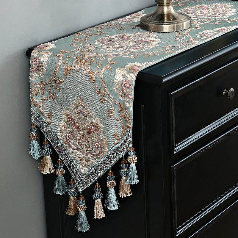 欧式五斗柜桌布布盖布布艺桌布垫子桌旗西餐桌茶几蓝色茶台长方形,居家布艺,桌旗,淘宝优惠券,粉丝福利购,淘宝优惠卷