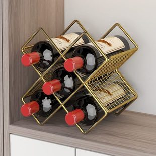 酒柜置物架摆件葡萄酒架展示架酒架托 红酒架创意轻奢现代简约欧式