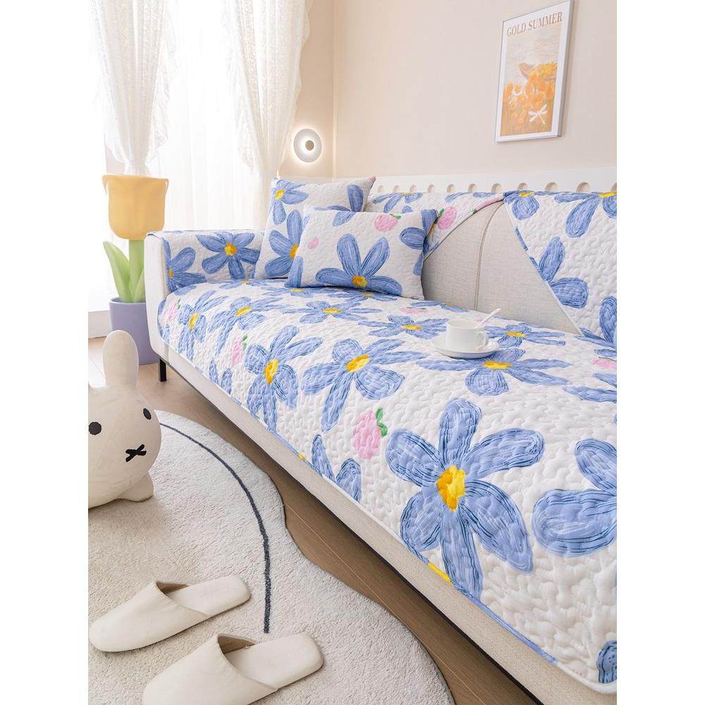 采购产品所有季节的纯棉沙发靠垫，棉织物防滑靠垫2025覆盖布，简,居家布艺,沙发垫,淘宝优惠券,粉丝福利购,淘宝优惠卷