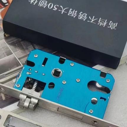 锁体304不锈钢家用卧室房静音锁舌通用型磁吸锁具房间木门锁芯配