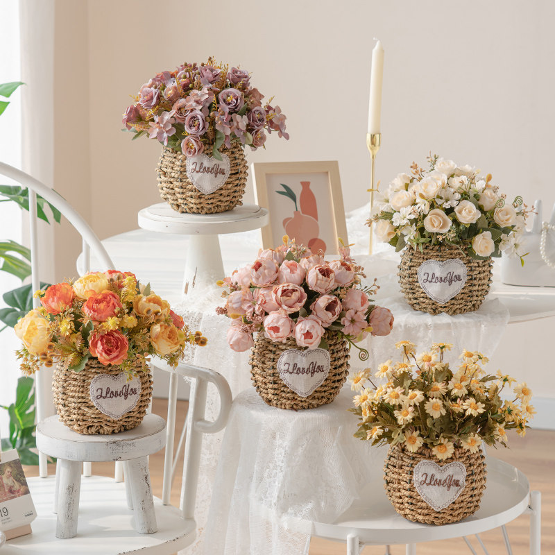 篮客厅假仿真摆设餐桌摆插绿植艺装饰塑料,家居饰品,仿真花/假花,淘宝优惠券,粉丝福利购,淘宝优惠卷