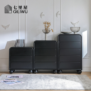 七里屋/中古风墩墩柜实木斗柜客厅三四五斗柜网红卧室抽屉储物柜