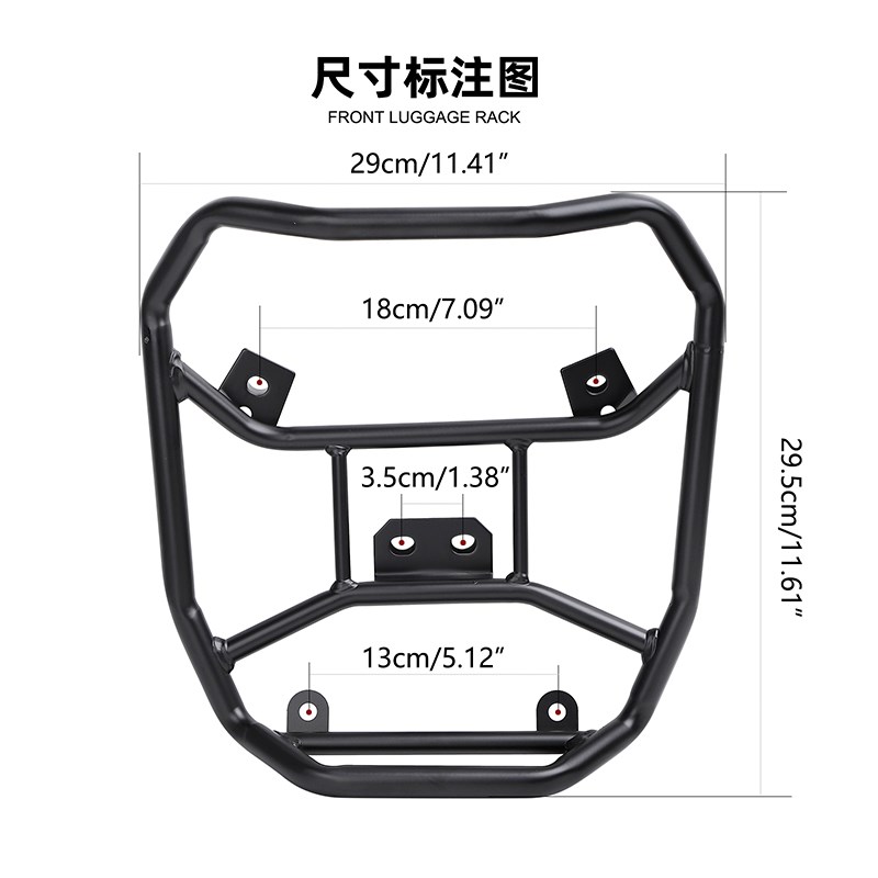 适用祖玛坦克150CC踏板车车头架路虎十代摩托车改装置物架书包架