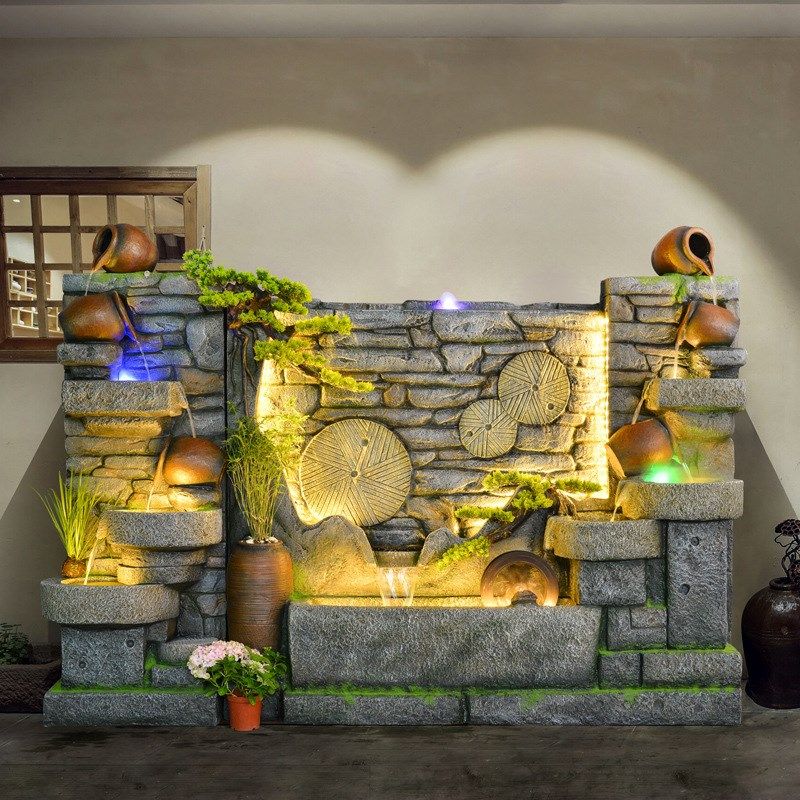 假山石隔断屏风水幕墙流水鱼缸推荐庭院办公会所装饰落地造景摆件,家居饰品,流水摆件,淘宝优惠券,粉丝福利购,淘宝优惠卷