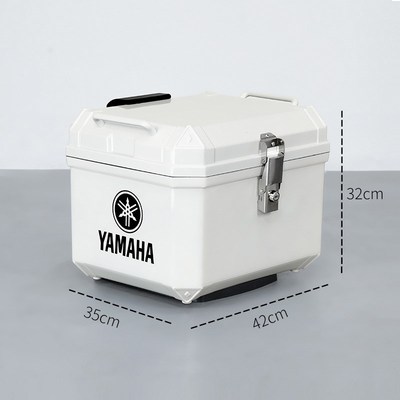 适用雅马哈巧格(象牙白)踏板摩托车后备箱后尾箱储物箱大容量