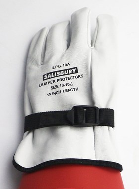 新品美国SALISBURY羊皮手套皮质防护橡胶绝缘手套ILPG-10A E011R