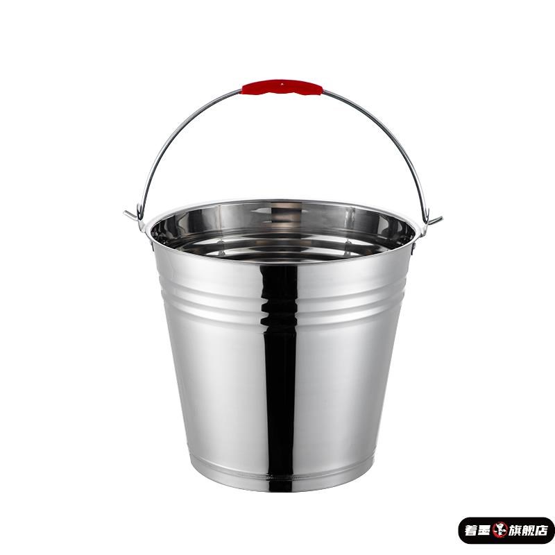 不锈钢桶手提式幼儿园垃圾桶带盖子加厚铁桶油桶冰桶厨房食堂加厚