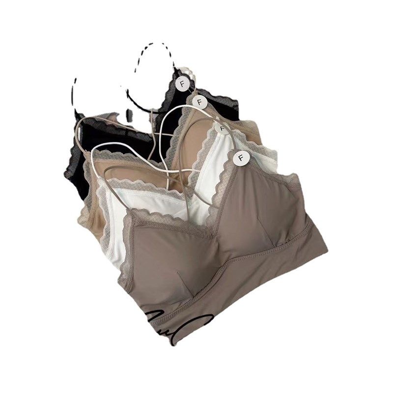 黛美芮2031#乳胶垫冰丝镂空美背蕾丝边细带交叉抹胸女内衣森色系,女装/女士精品,背心吊带,淘宝优惠券,粉丝福利购,淘宝优惠卷