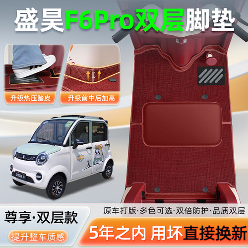 盛昊F6Pro专用电动三轮车脚垫
