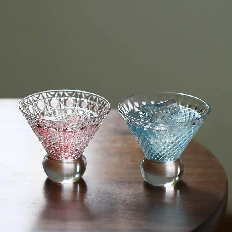 日式创意玻璃杯轻奢高颜值漂亮杯子咖啡杯鸡尾酒杯果汁杯茶水杯,餐饮具,鸡尾酒杯,淘宝优惠券,粉丝福利购,淘宝优惠卷