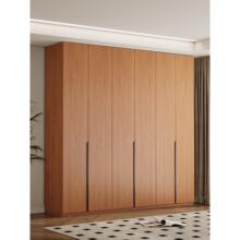 全实木橡木衣柜家用卧室原木风简约现代小户型储物收纳组合衣橱柜