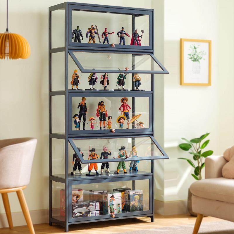手办展示柜仿玻璃透明防尘陈列柜亚克力收纳盒书柜置物架,收纳整理,手办收纳盒,淘宝优惠券,粉丝福利购,淘宝优惠卷