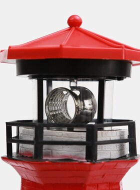 太阳能树脂旋转灯塔户外花园装饰景观别墅庭院草坪警示塔