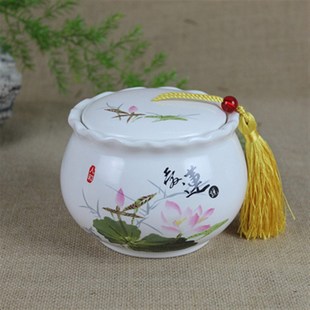 茶叶罐陶瓷大号醒茶罐储物罐紫砂茶叶包装 铁盒红茶普洱密封罐 包邮