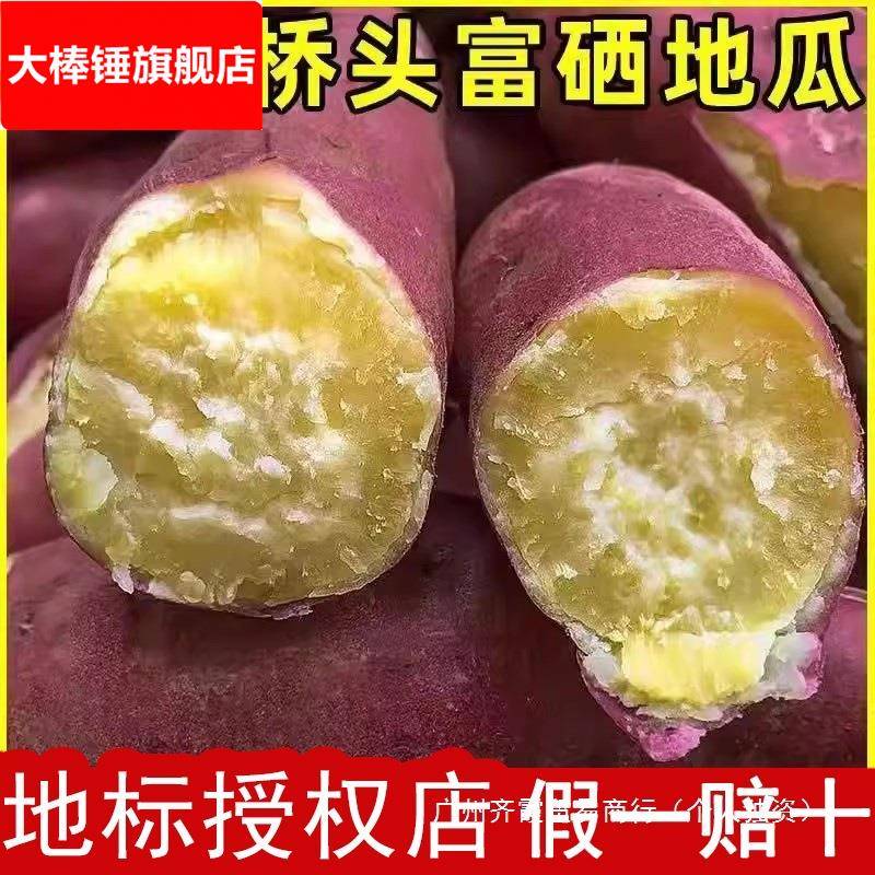 海南桥头地瓜澄迈富硒沙地番薯圆果产地直发新鲜黄心板栗红薯图片