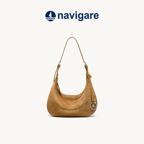 Navigare小帆船反绒皮腋下包