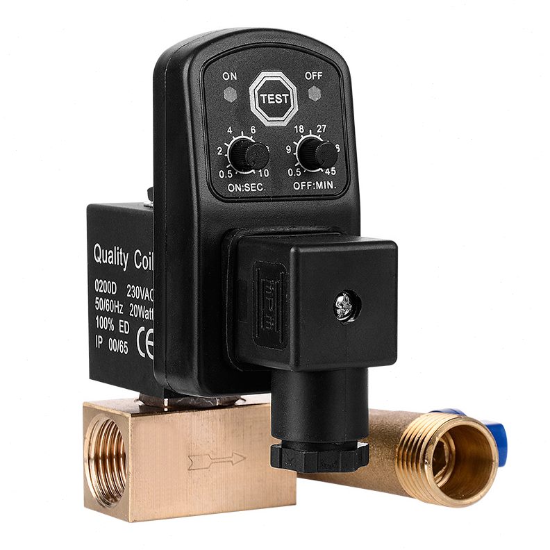 空压机储气自动排水阀电子定时排水排空气电动开关电磁阀门220v