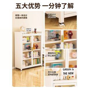 甄选家用收纳柜阳台卧室多层靠墙一体储物柜儿童简易衣柜置物架子