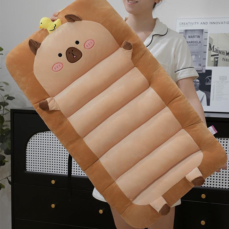 卡皮巴拉坐垫办公室椅子垫靠背一体护腰久坐神器宿舍学生屁股垫子